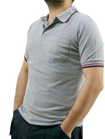 Kısa Kol Polo Çizgili Yaka Tişört