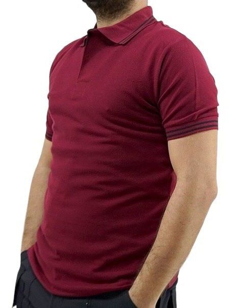 Kısa Kol Polo Çizgili Yaka Tişört
