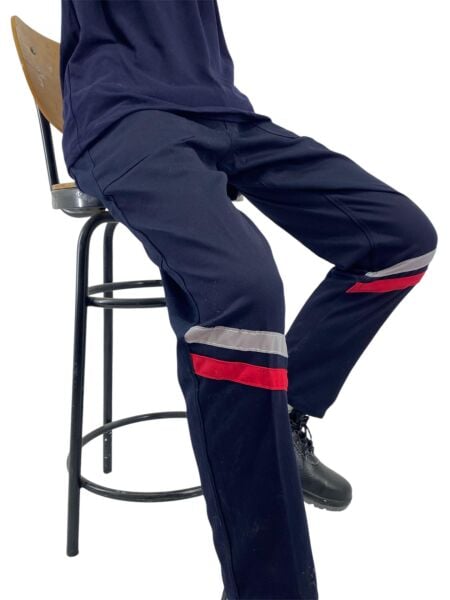 Kışlık İş Pantolonu Lacivert Kırmızı