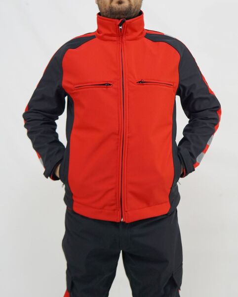 Five Stone Su Geçirmez Polarlı Ceket -Kırmızı